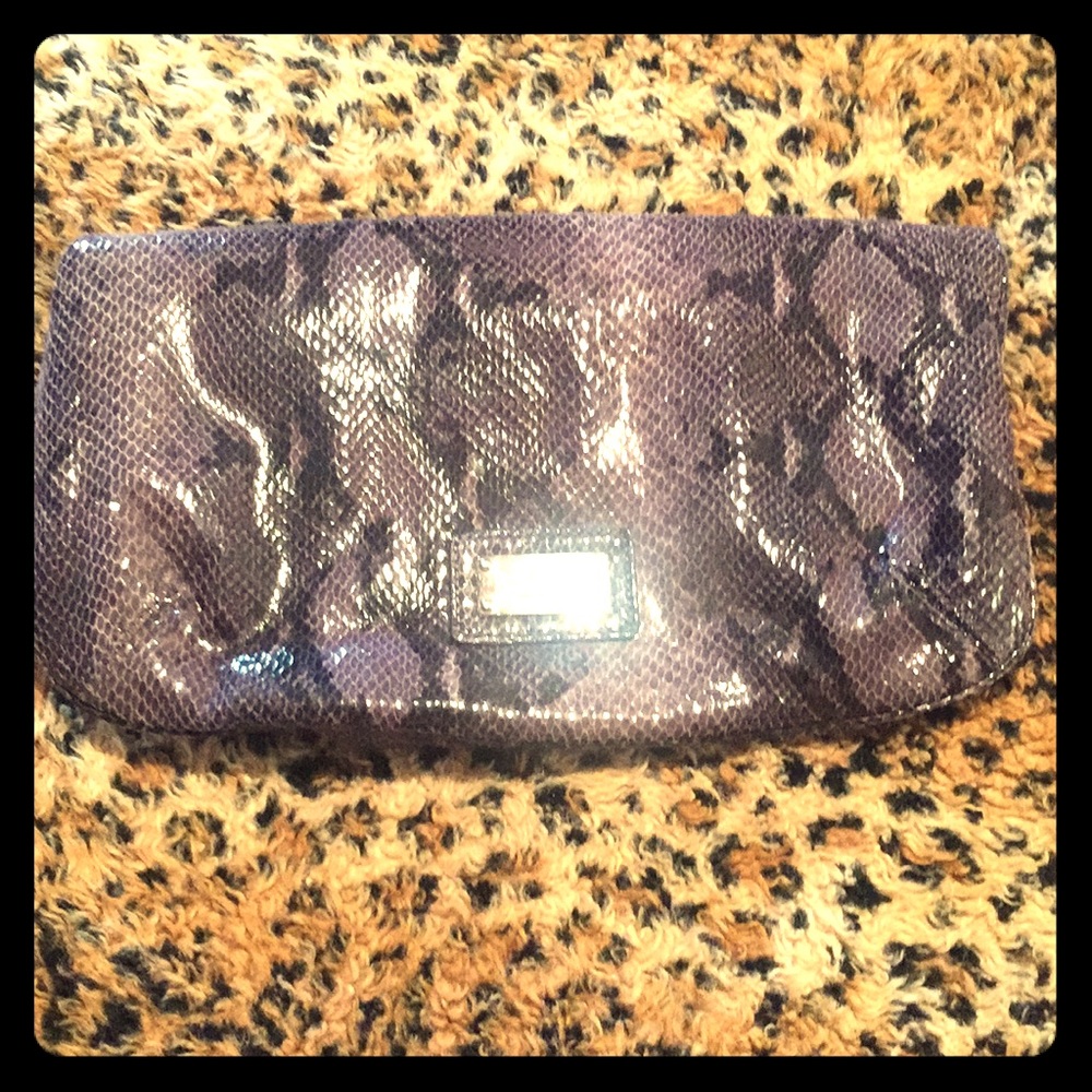 Nine West Faux Snake 🐍 Skin Clutch